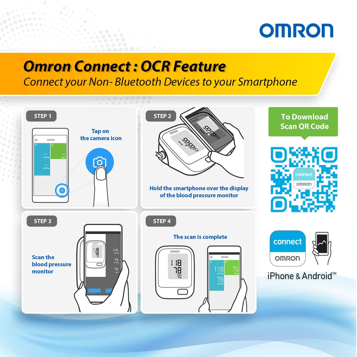 Omron 8712 Automatic Blood Pressure Monitor (White and Blue)