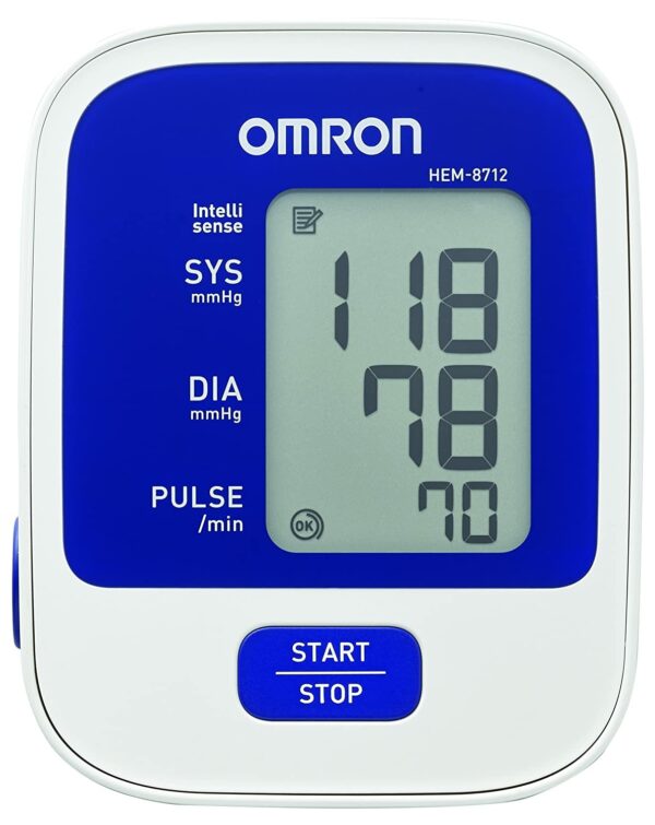 Omron HEM 8712 Automatic Blood Pressure Monitor (White and Blue) - Image 5