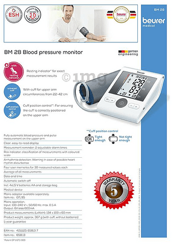 Beurer BM 28 blood pressure monitor